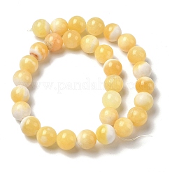 Natürliche gelbe Jade Perlen Stränge&nbsp;G-F818-A03-14mm