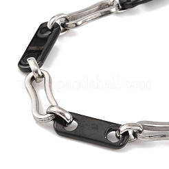 Collier chaîne à maillons ovales en acier inoxydable 201&nbsp;NJEW-F222-38EBP-02