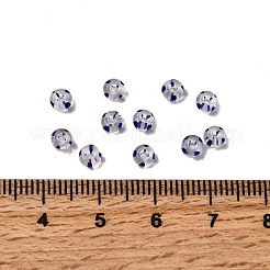 Perles de rocaille en verre à rayures transparentes&nbsp;GLAA-NH0001-06J