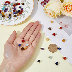 60 Stück natürliche gemischte Steinanhänger mit Chakra-Motiv&nbsp;FIND-HY0001-26
