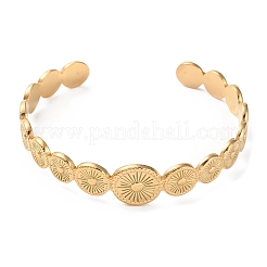 Sonnen-Armreife aus Edelstahl 304&nbsp;BJEW-F457-25G