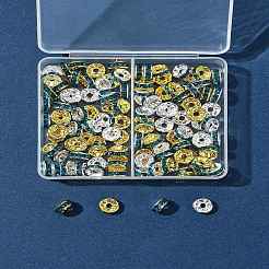 120 stücke 2 farben messing strass abstandshalter perlen&nbsp;RB-FS0001-05B