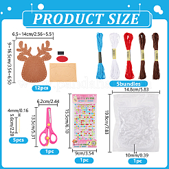 Kit de bricolage de Noël en feutre à coudre pour enfants&nbsp;DIY-WH0504-433