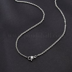 Collane con catena in corda di ottone da 2 mm per uomo e donna&nbsp;NJEW-G160-20P