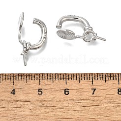 Boucles d'oreilles en laiton avec zircone cubique&nbsp;KK-Q048-22P