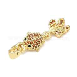 Pendentifs avec zircon cubiques à micro-pavés en laiton&nbsp;KK-K417-13A-G