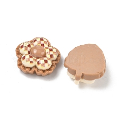 Cabochons aus opakem Harz mit Tartanmuster&nbsp;RESI-F067-04