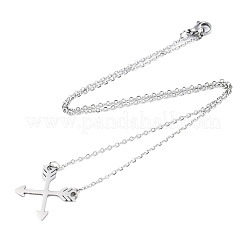 Colliers pendentifs en acier inoxydable 201 anti-ternissement&nbsp;NJEW-S105-JN529-1