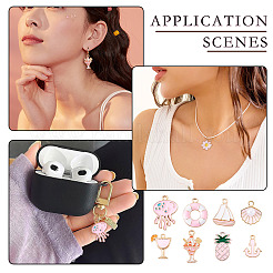 44pcs 11 styles de pendentifs en émail en alliage&nbsp;ENAM-TA0002-95A