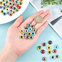 Cabochons aus Glas mit flachem Rücken&nbsp;GGLA-PH0007-93A
