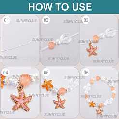 DIY-Armband-Sets zum Basteln mit Seesternen&nbsp;DIY-SC0028-40