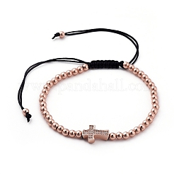 Braccialetti di perline intrecciati in ottone&nbsp;BJEW-JB04790