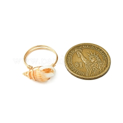 Natürliche Spiralmuschel-Fingerringe&nbsp;RJEW-TA00169