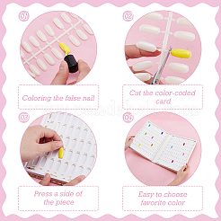 Rechteckige Nagelfarbenkarte aus Papier und Holz&nbsp;CON-WH0089-123