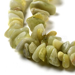 Natürliche Zitrone Jade Chip Perle Stränge&nbsp;G-M205-22