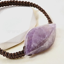 Geflochtene Perlenarmbänder aus natürlichen Amethystperlen&nbsp;BJEW-Q070-01H