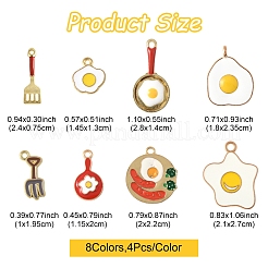 Encantos de esmalte de aleación 24pcs 8 estilos&nbsp;ENAM-FS0002-78