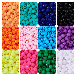 72g 12 Farben undurchsichtige Acrylperlen&nbsp;SACR-TA0001-54
