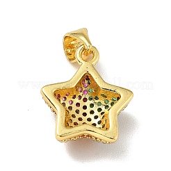 Pendentifs avec zircon cubiques à micro-pavés en laiton&nbsp;KK-A163-02G-E