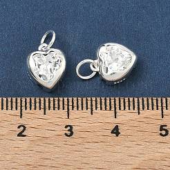 925 Herzanhänger aus Sterlingsilber mit klarem Zirkonia&nbsp;STER-H119-04S