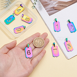 9 pendentif en acier inoxydable 304 plaqué sous vide PVD de 9 styles&nbsp;STAS-UN0024-06
