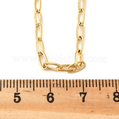 Messing-Kabelkettenhalsketten für Frauen und Männer&nbsp;NJEW-F337-01G-02