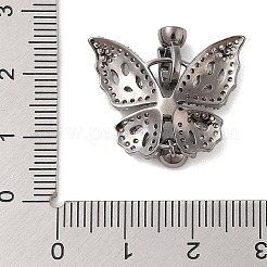 Messing Micro Pavé klare Zirkonia Falt-Ovalverschlüsse&nbsp;KK-S388-16B