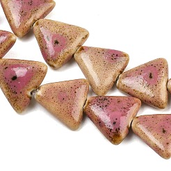 Fili di perline triangolari in porcellana smaltata&nbsp;PORC-B002-01-01