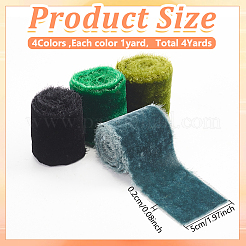 4 mètre de ruban de velours effiloché 4 couleurs&nbsp;SRIB-WR0001-08B