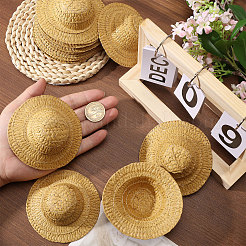 Mini-Strohhut aus Papierimitat für Puppen-Deko-Accessoires&nbsp;DOLL-WH0002-34
