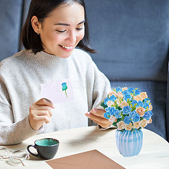 DIY Papierblumenstrauß Grußkarten-Sets&nbsp;AJEW-WH0455-197C