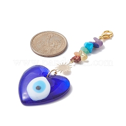 Mauvais œil lampwork décorations pandant&nbsp;HJEW-JM01001-02