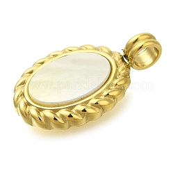 Ionenbeschichtung (IP) 304 Edelstahl Pflastern natürliche Muschel Anhänger&nbsp;STAS-B075-34G