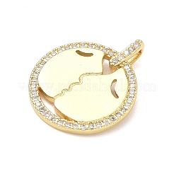 Ottone micro spianare pendenti zirconi&nbsp;KK-P345-47G