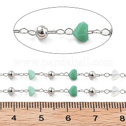 Catene fatte a mano in ottone e perline di vetro&nbsp;CHC-L051-03P-03