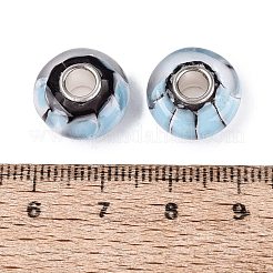 Perles européennes artisanales en verre filé et âme en laiton&nbsp;LS-LAMP-N044-01S-02