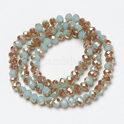 Chapelets de perles en verre électroplaqué&nbsp;EGLA-A034-J6mm-J06