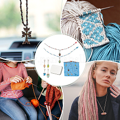 DIY-Strickwerkzeug-Sets zum Thema Eule&nbsp;HJEW-AB00741