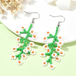 Pendientes colgantes de semillas hechos a mano&nbsp;EJEW-MZ00229-02