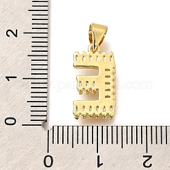 Porte micro ouvrent pendentifs zircone cubique en laiton de placage&nbsp;KK-L226-100G-E