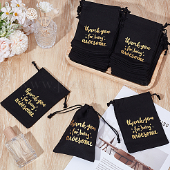 30 Stück Jute-Stoffbeutel mit Kordelzug und Goldprägung „Thank You For Being“&nbsp;ABAG-GO0001-05