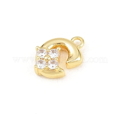 Messing micro pave klar zirkonia charme&nbsp;KK-Z151-18G-C
