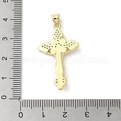 Estante de placas micro latón allanan colgantes de circonio cúbico&nbsp;KK-C052-10B-G