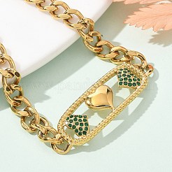 Bracciali in acciaio inossidabile 304 rettangolari&nbsp;BJEW-R011-01G-03