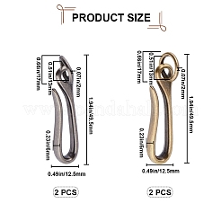 4 pz 2 colori fermagli a gancio in lega stile tibetano&nbsp;FIND-CP0003-28B