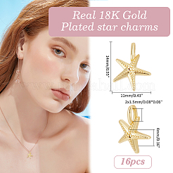 16pcs pendentifs en laiton de placage en rack&nbsp;KK-ME0002-12