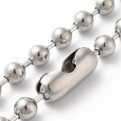 Collana e bracciale a catena a palline in acciaio inossidabile 304 anti-appannamento&nbsp;STAS-D181-02P-01C