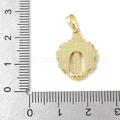 Ottone pavé naturale bianco conchiglia religione pendenti&nbsp;KK-S522-23G-A