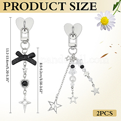 Décorations de pendentif en alliage 2pcs&nbsp;HJEW-ME00101