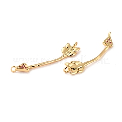 Ottone micro spianare pendenti zirconi&nbsp;ZIRC-P092-030G-RS